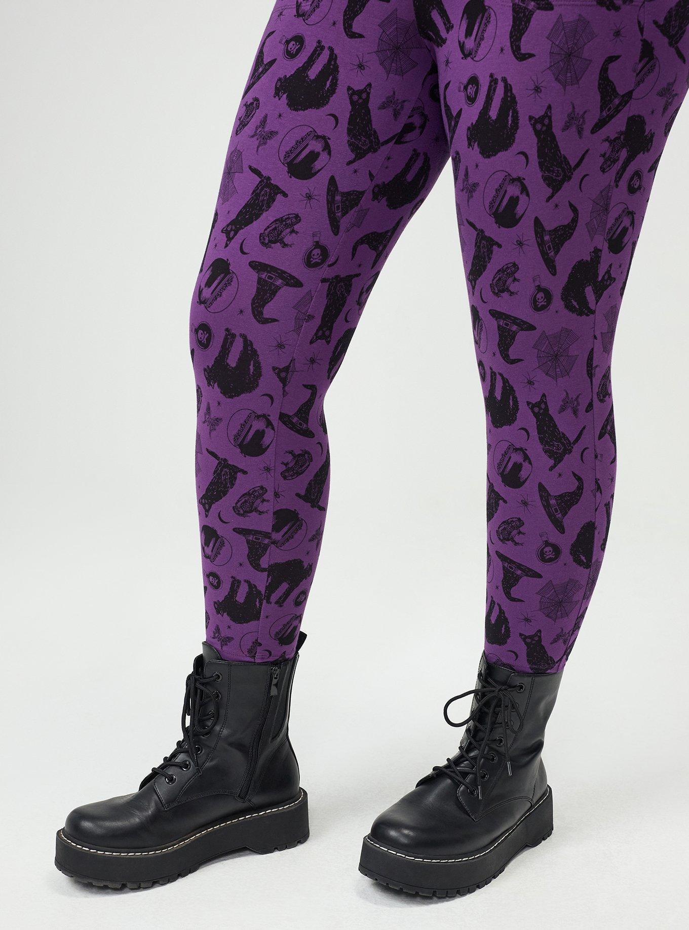 Crop Pocket Legging, BEWITCHED ICONS PURPLE, alternate