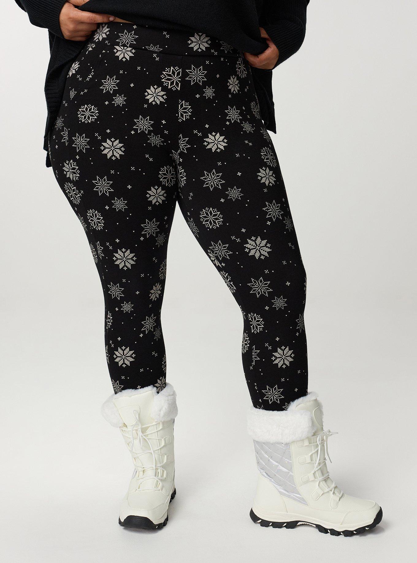 Crop Pocket Legging, KNIT SNOWFLAKES BLACK, alternate