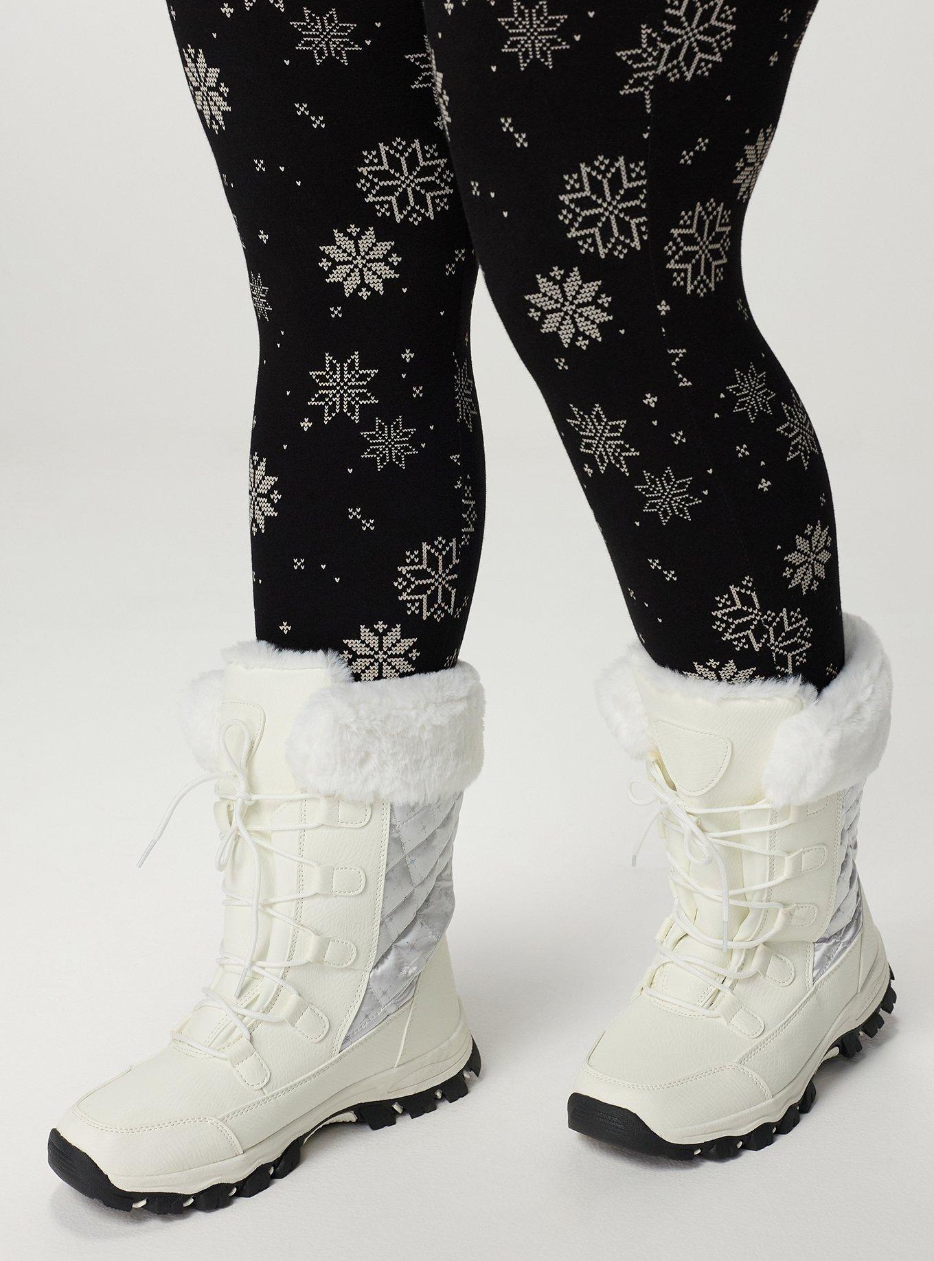 Crop Pocket Legging, KNIT SNOWFLAKES BLACK, alternate