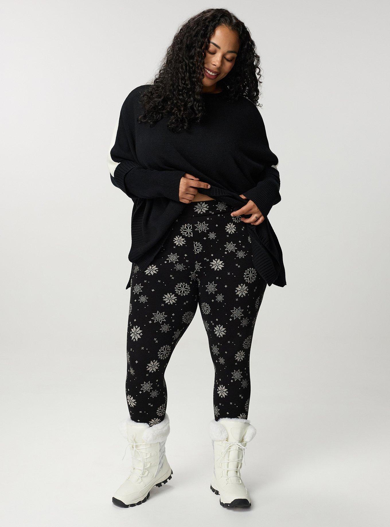 Crop Pocket Legging, KNIT SNOWFLAKES BLACK, alternate