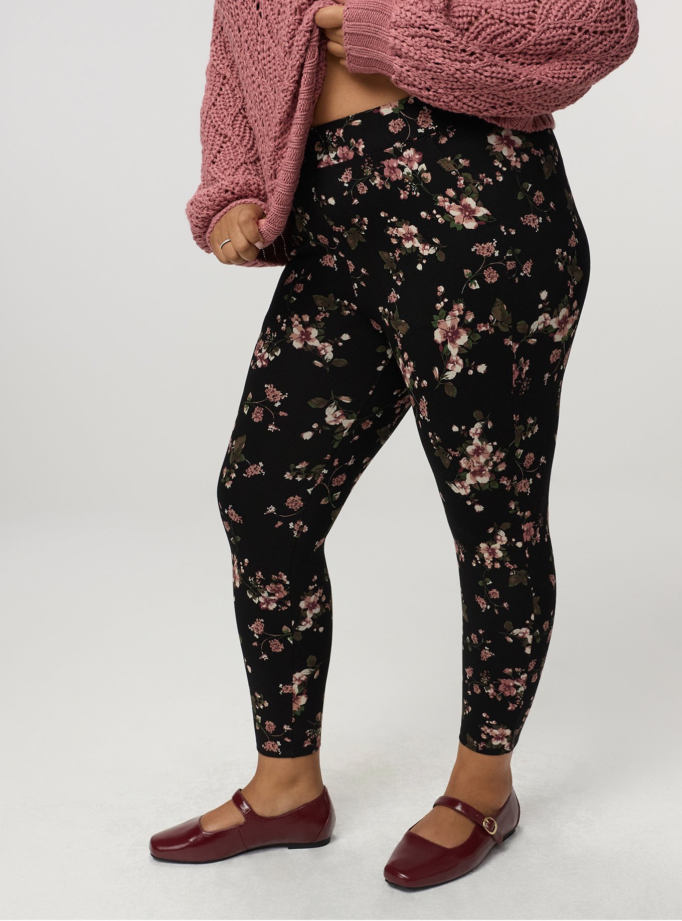 Crop Pocket Legging, LAURA FLORAL BLACK, alternate