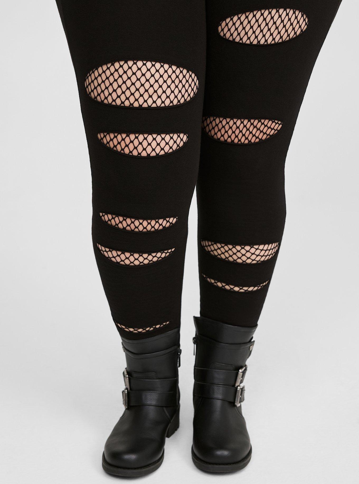 Full-Length Mesh Slit Pocket Legging