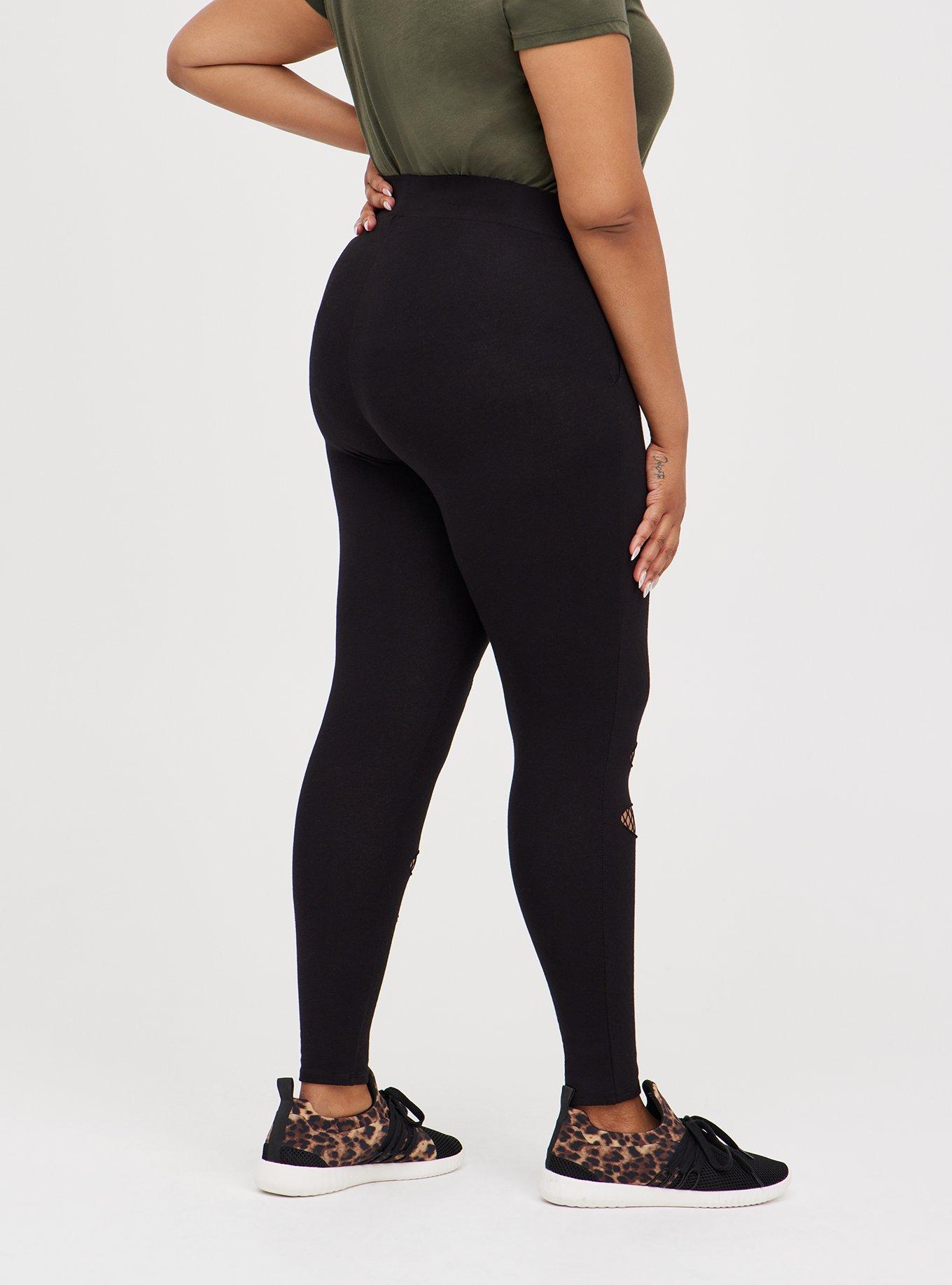 Full Length Signature Waist Mesh Split Pocket Legging