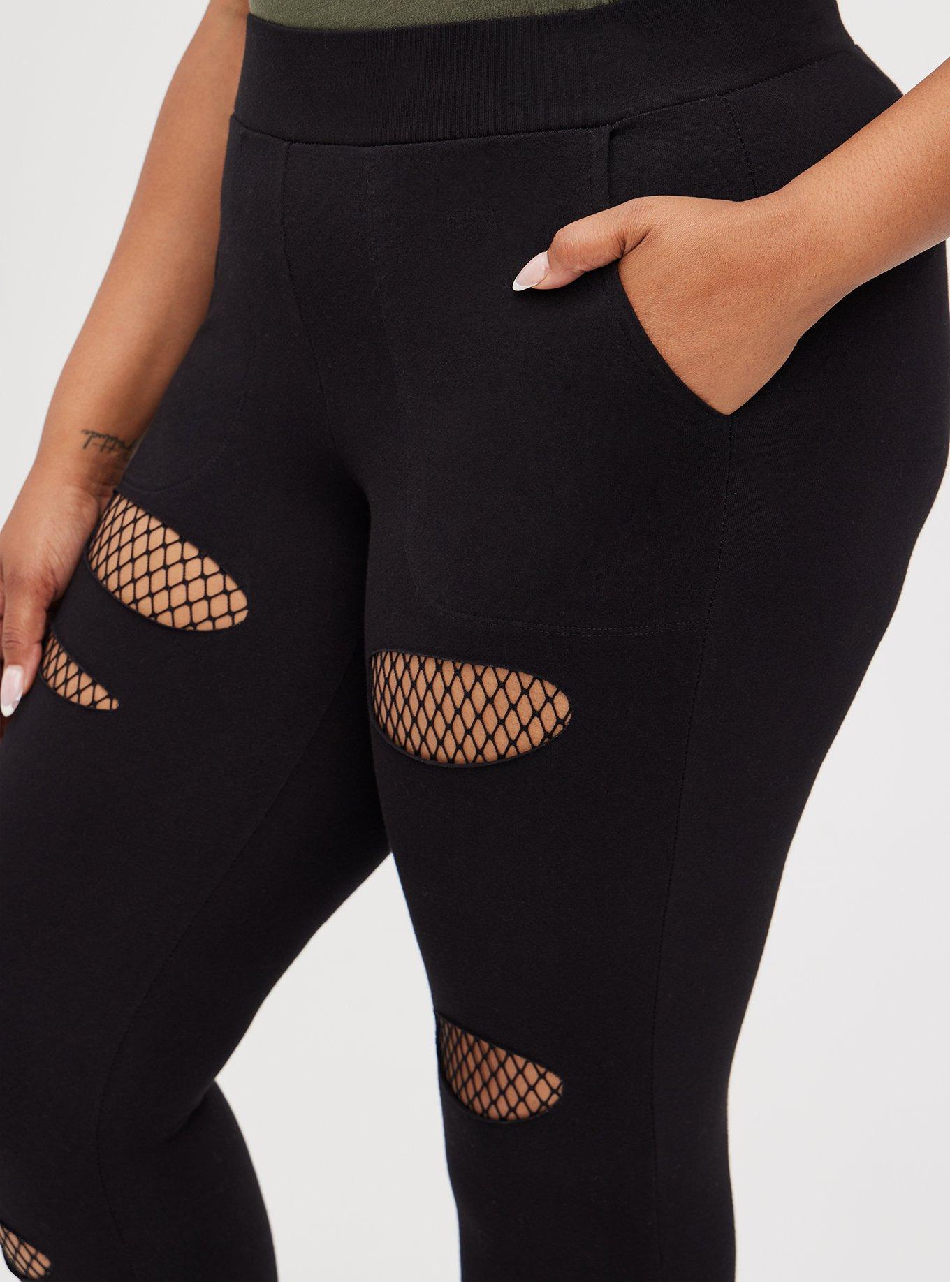 Full Length Signature Waist Mesh Split Pocket Legging
