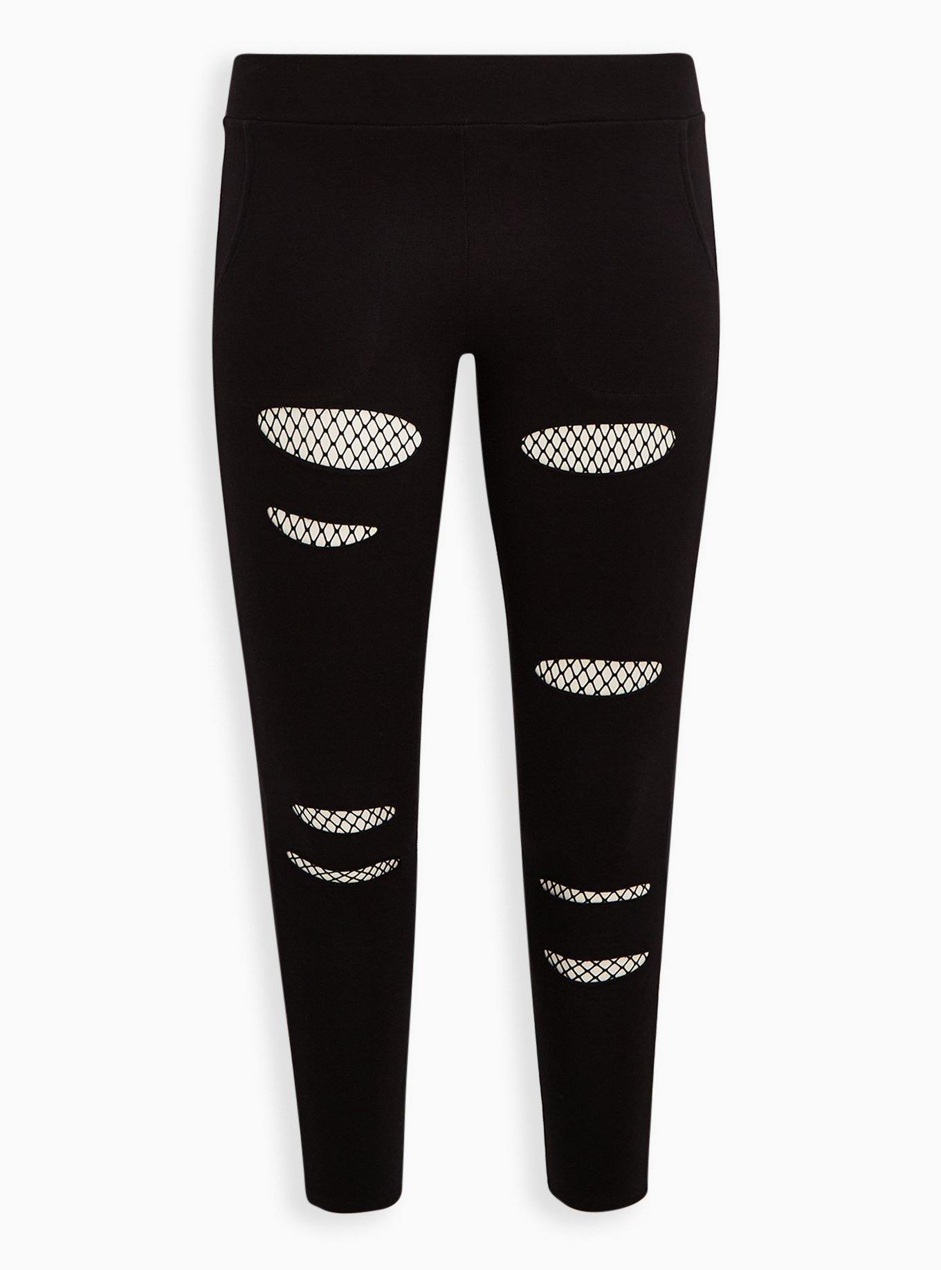 Full Length Signature Waist Mesh Split Pocket Legging