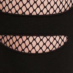 Full Length Signature Waist Mesh Split Pocket Legging, BLACK, swatch