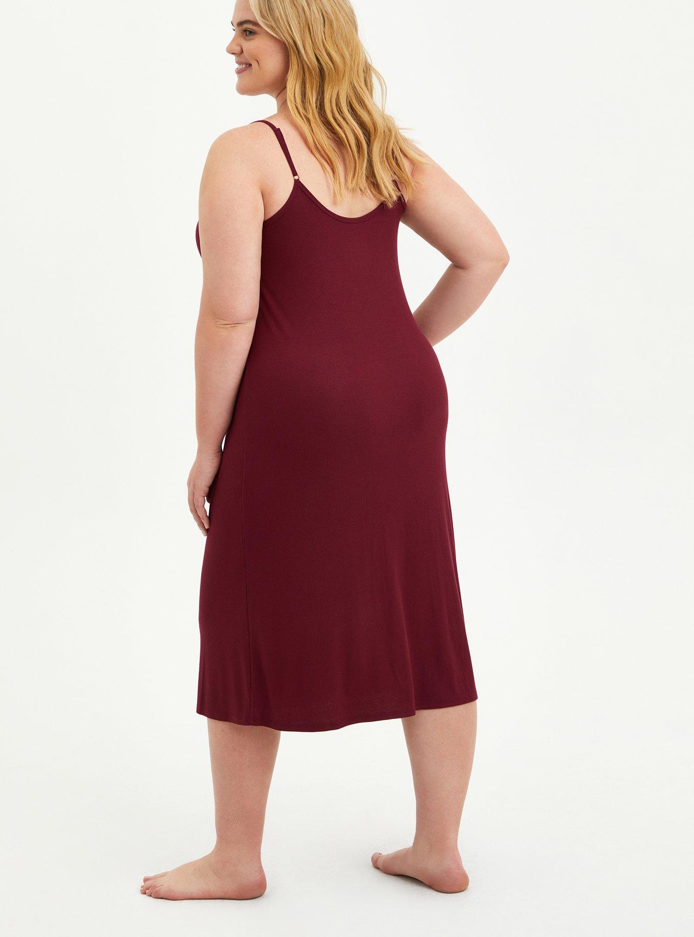 Plus Size - Super Soft Rib Cami Lounge Gown - Torrid