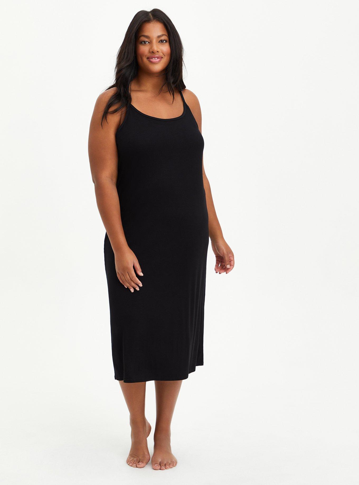 Plus Size - Super Soft Rib Cami Lounge Gown - Torrid