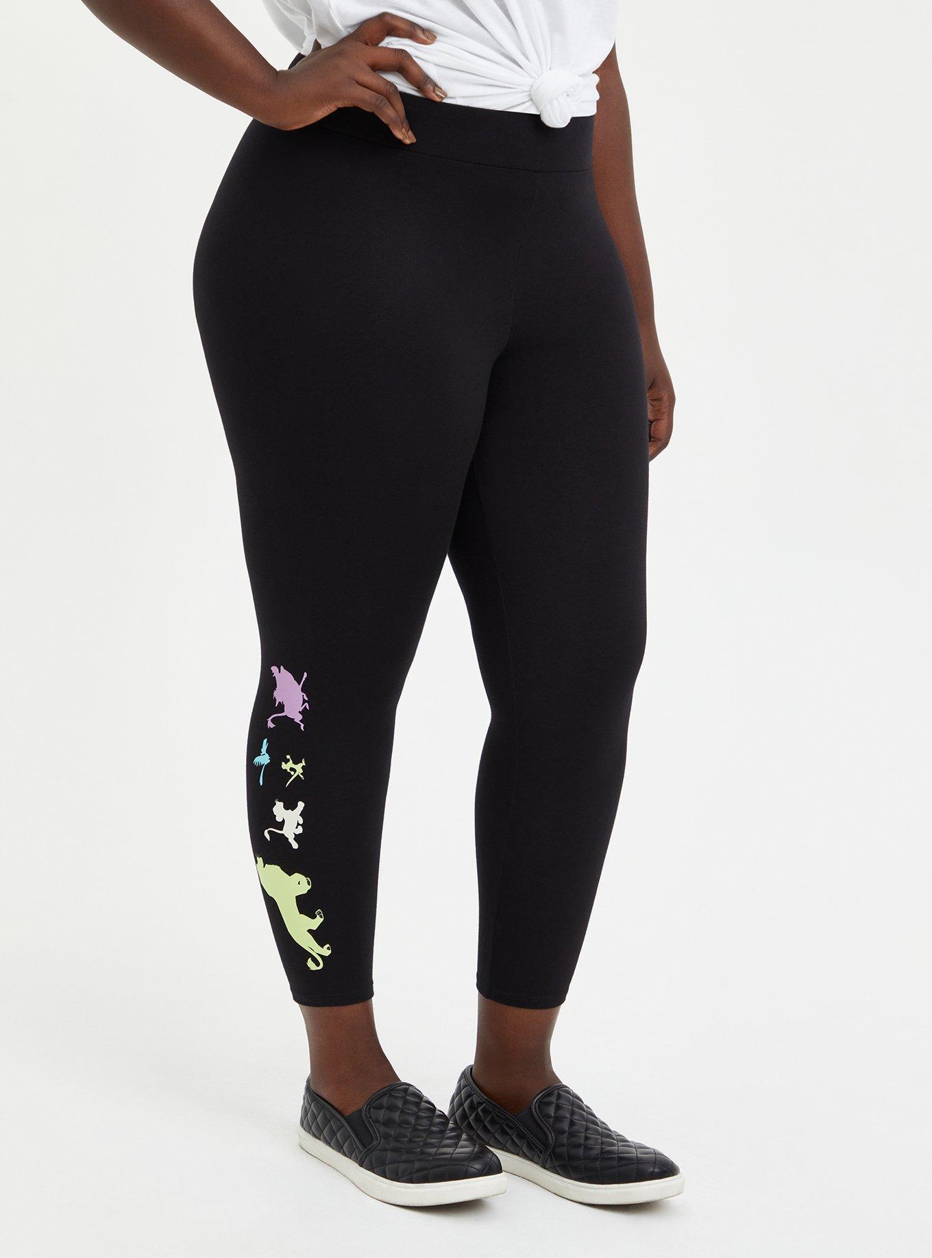 Lion King Capri Leggings for Women Mid Rise Black Capri Yoga Pants