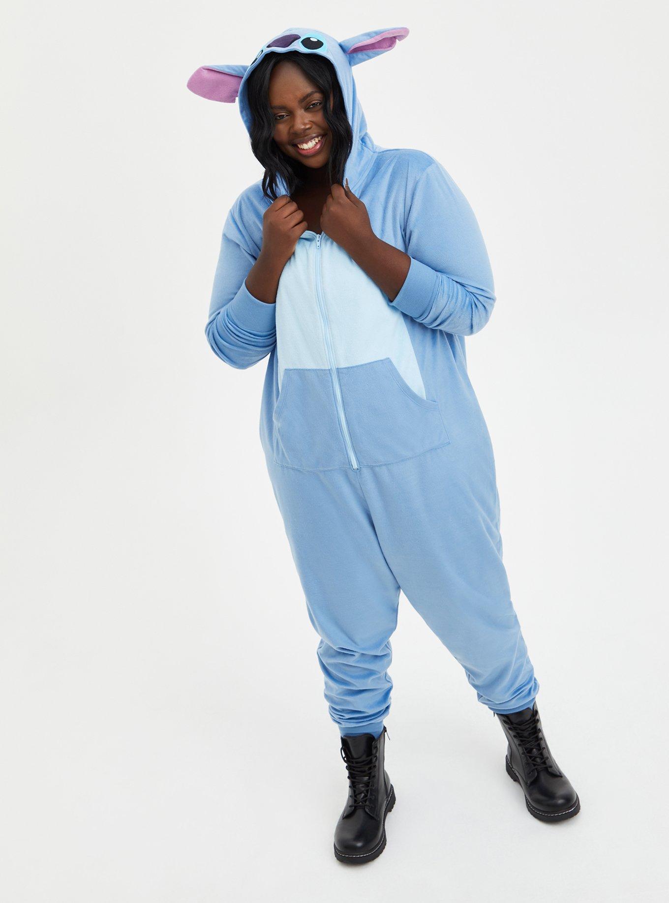Disney Lilo Stitch Unisex Fleece One Piece Pajamas, Sizes S-XL 