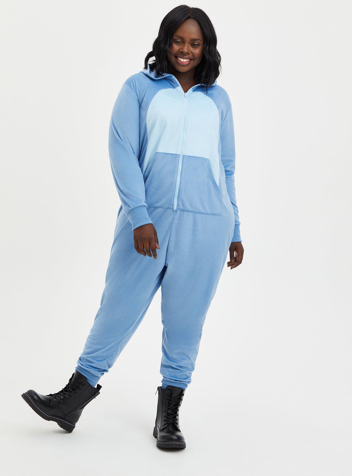 Disney Lilo Stitch Unisex Fleece One Piece Pajamas, Sizes S-XL 