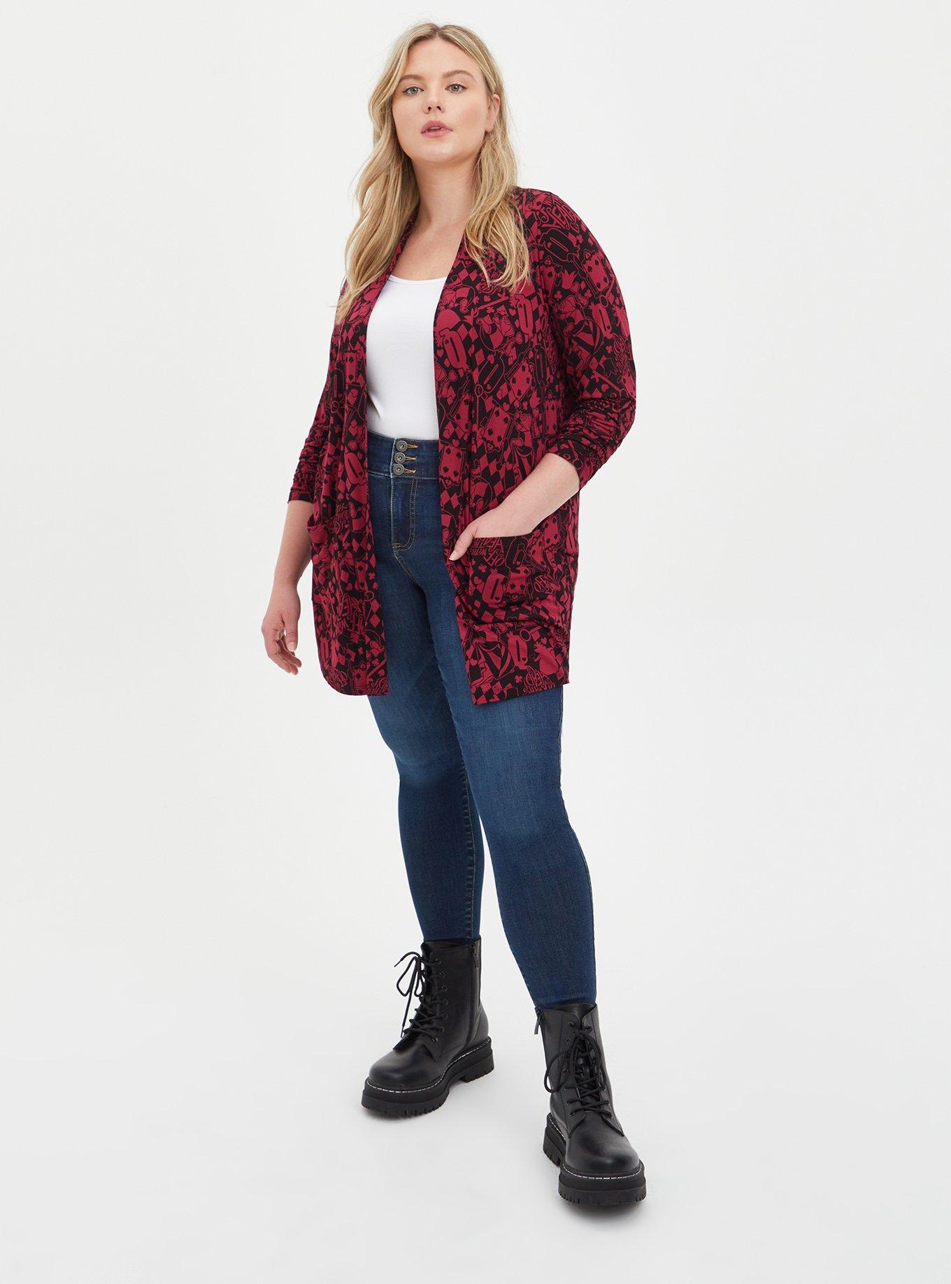 Plus Size - Ruched Cardigan - Super Soft Disney Villains Queen of ...