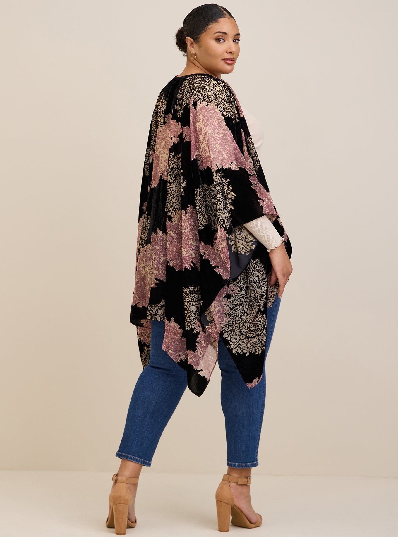 Plus Size - Velvet Burnout Ruana - Torrid