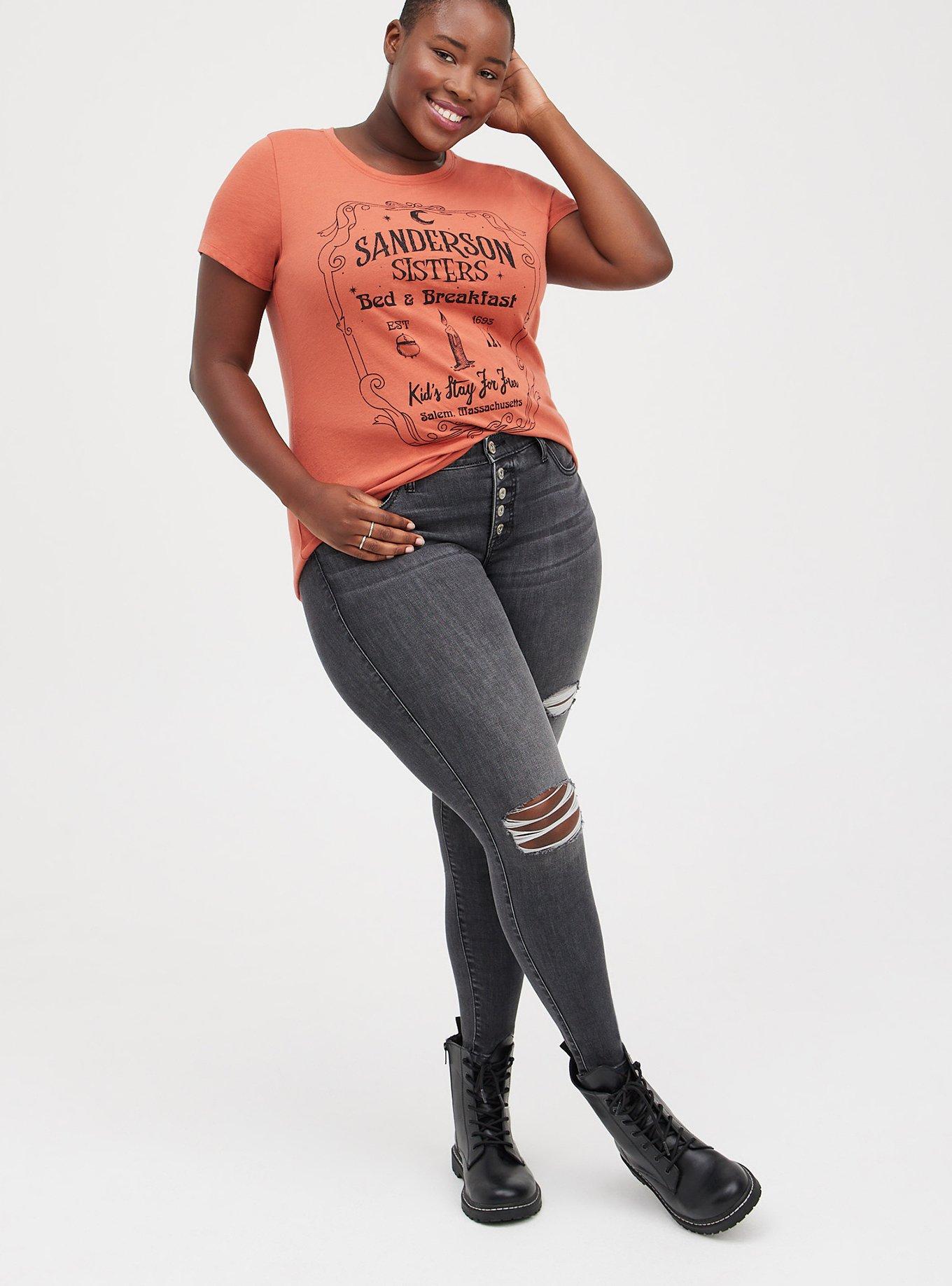 Plus Size Slim Fit Crew Tee Hocus Pocus Rust Torrid