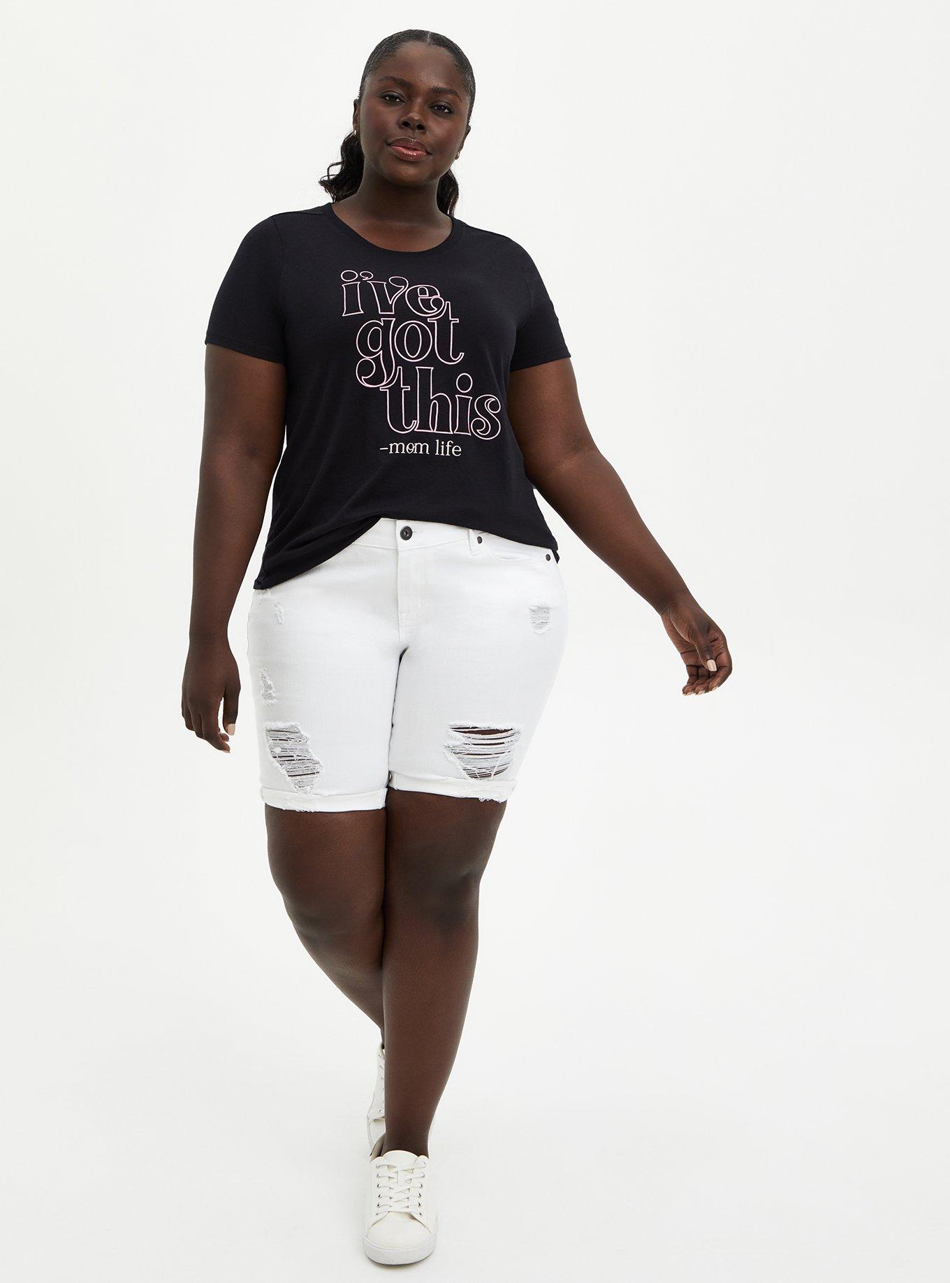 Plus Size #TorridStrong Slim Fit Tee - Signature Jersey I've Got This Black, DEEP BLACK, alternate