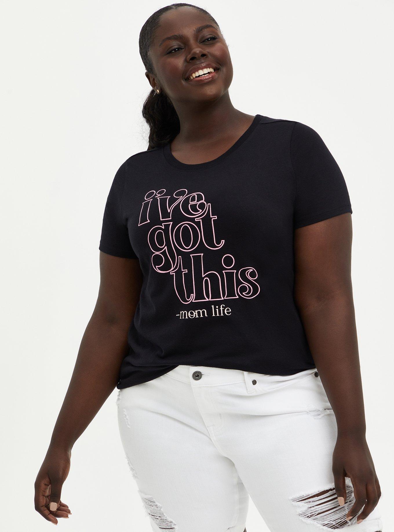 Plus Size #TorridStrong Slim Fit Tee - Signature Jersey I've Got This Black, DEEP BLACK, alternate