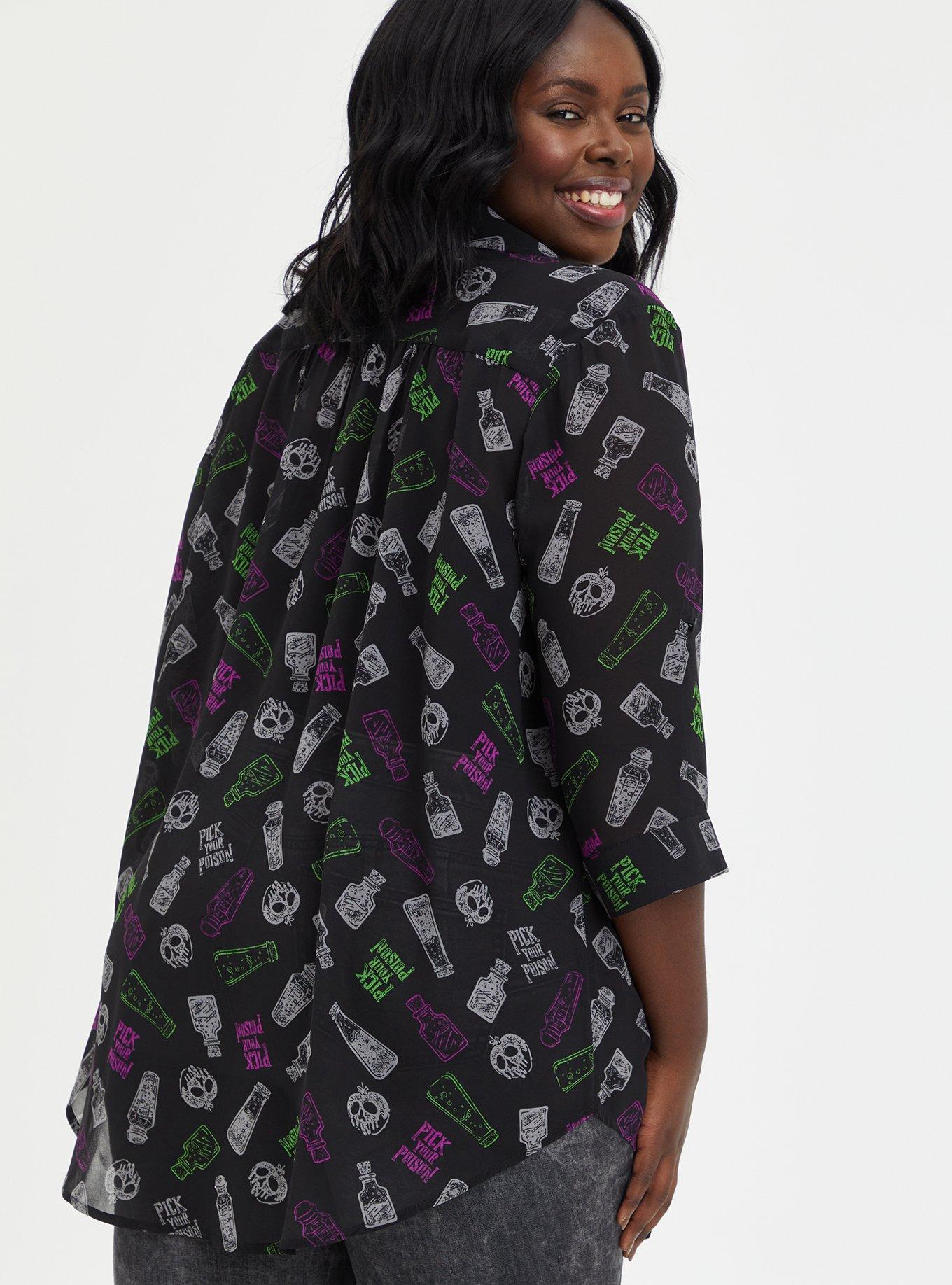 Button Down Tunic - Disney Villains Poison, MULTI, alternate