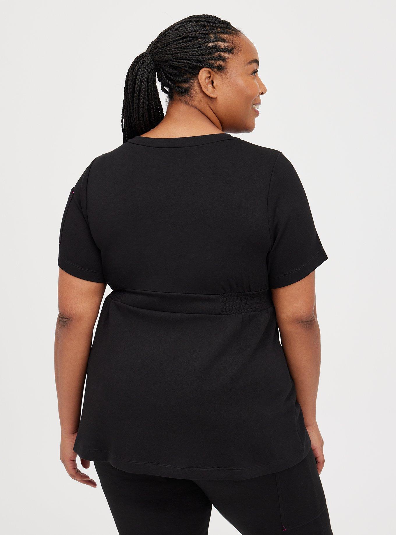 Torrid Strong Cupro V-Neck Waistband Scrub Top