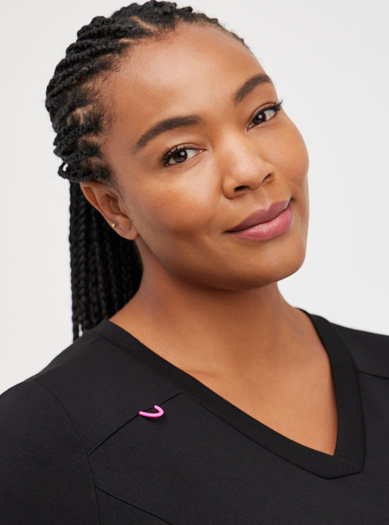 Torrid Strong Cupro V-Neck Waistband Scrub Top