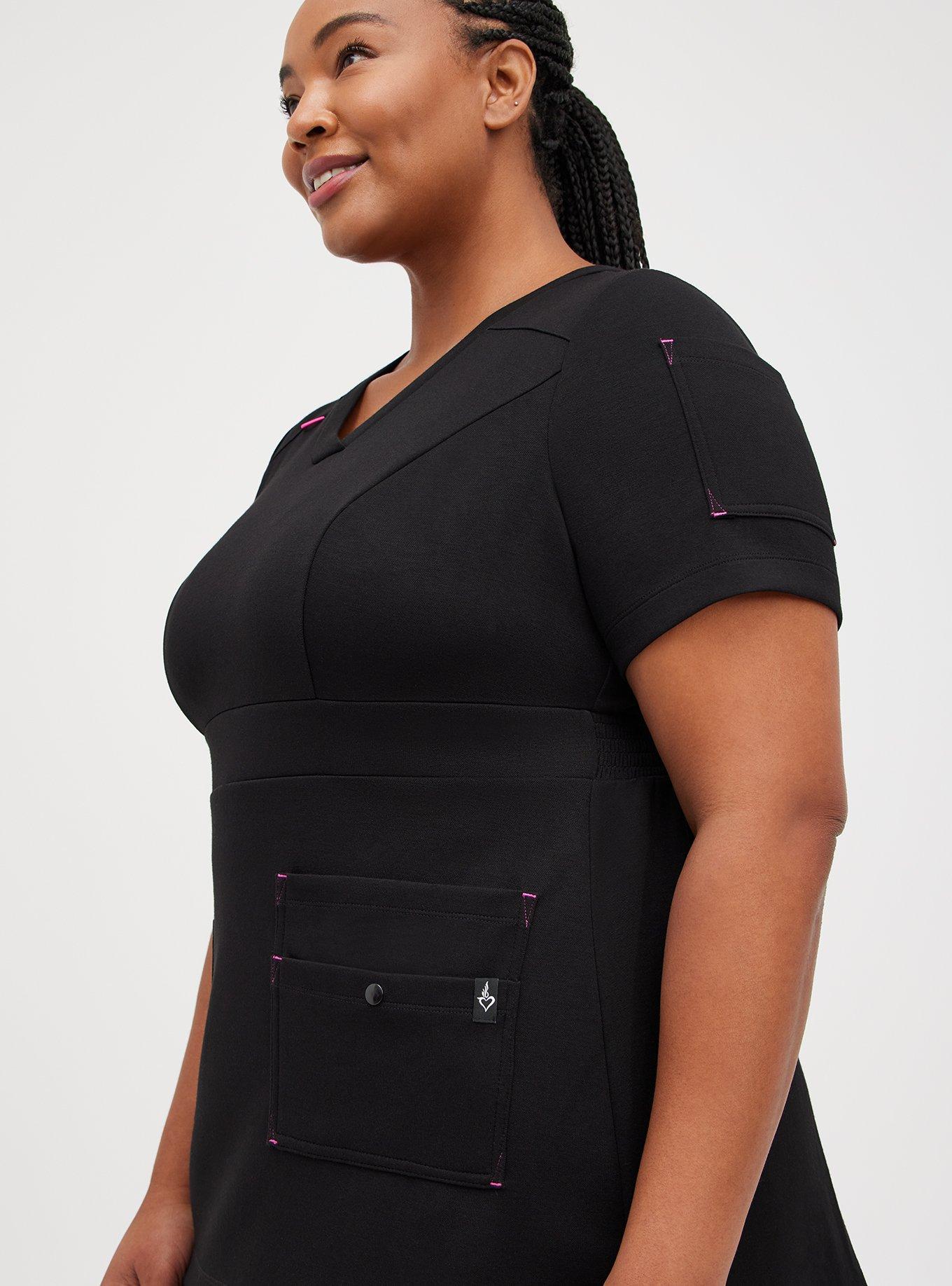 Torrid Strong Cupro V-Neck Waistband Scrub Top