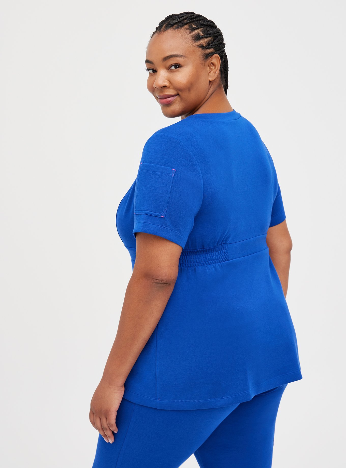 Plus Size - Torrid Strong Cupro V-Neck Waistband Scrub Top - Torrid