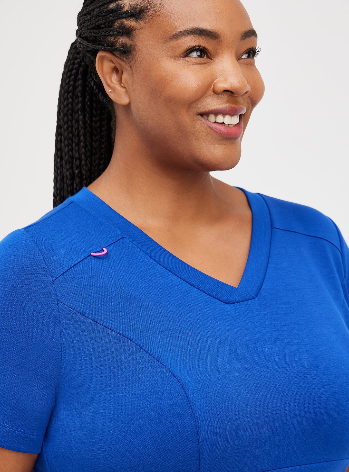 Plus Size - Torrid Strong Cupro V-Neck Waistband Scrub Top - Torrid