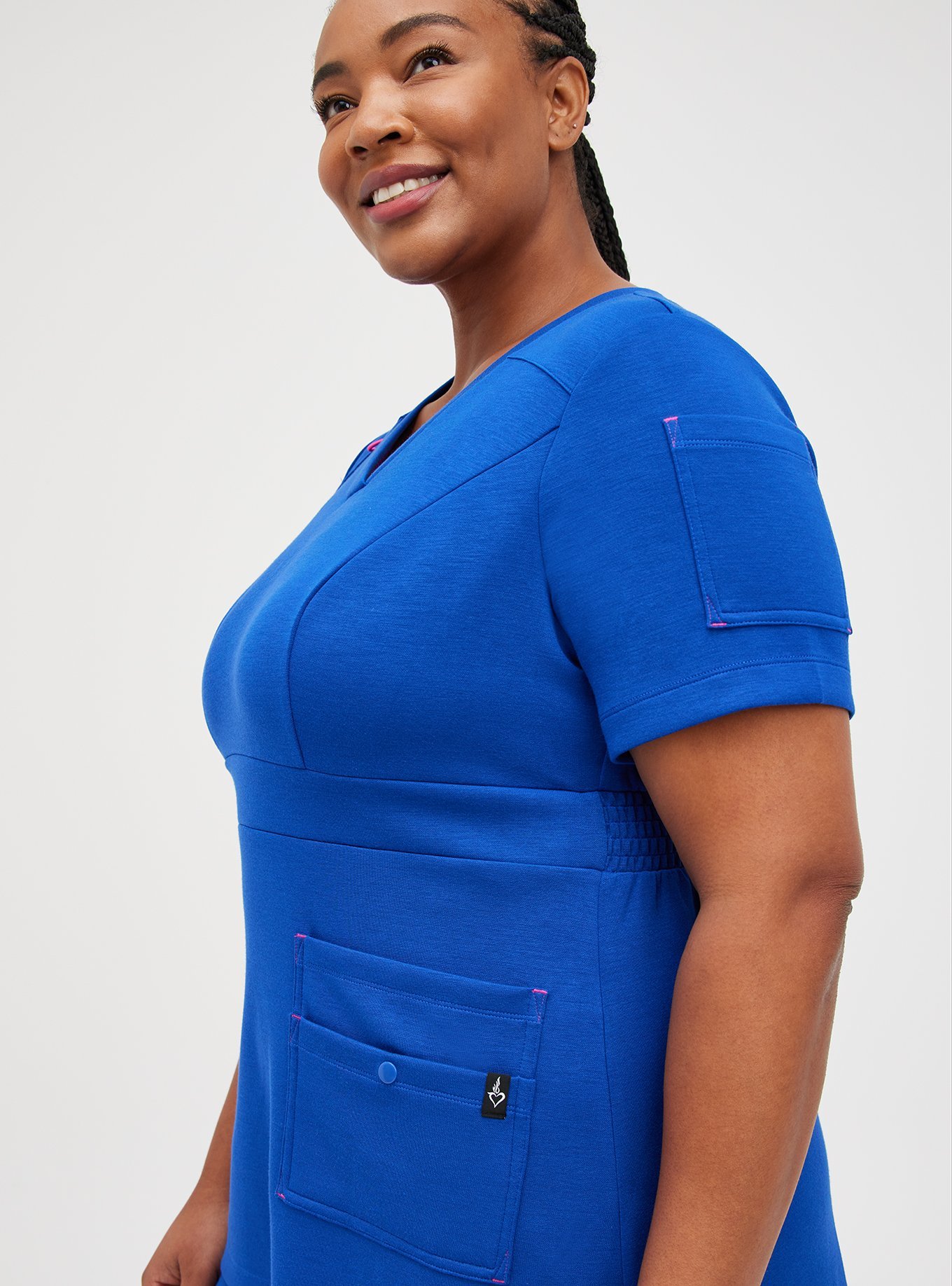 Plus Size - Torrid Strong Cupro V-Neck Waistband Scrub Top - Torrid