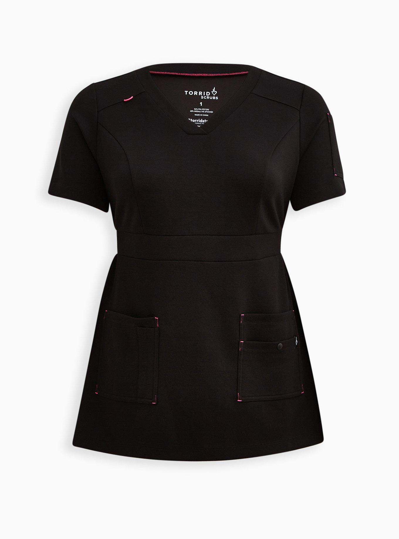 Torrid Strong Cupro V-Neck Waistband Scrub Top, , hi-res