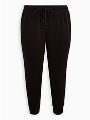 Plus Size Torrid Strong Cupro Relaxed Jogger Scrub Pant, DEEP BLACK, hi-res