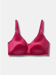 Plus Size Everyday Wire-Free Lightly Lined Shine 360° Back Smoothing® Bra, FUCHSIA RED, hi-res