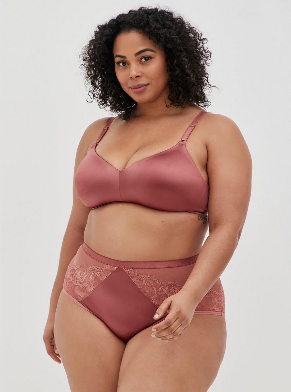 Everyday Wire-Free Lightly Lined Shine 360° Back Smoothing® Bra, WITHERED ROSE PINK, hi-res