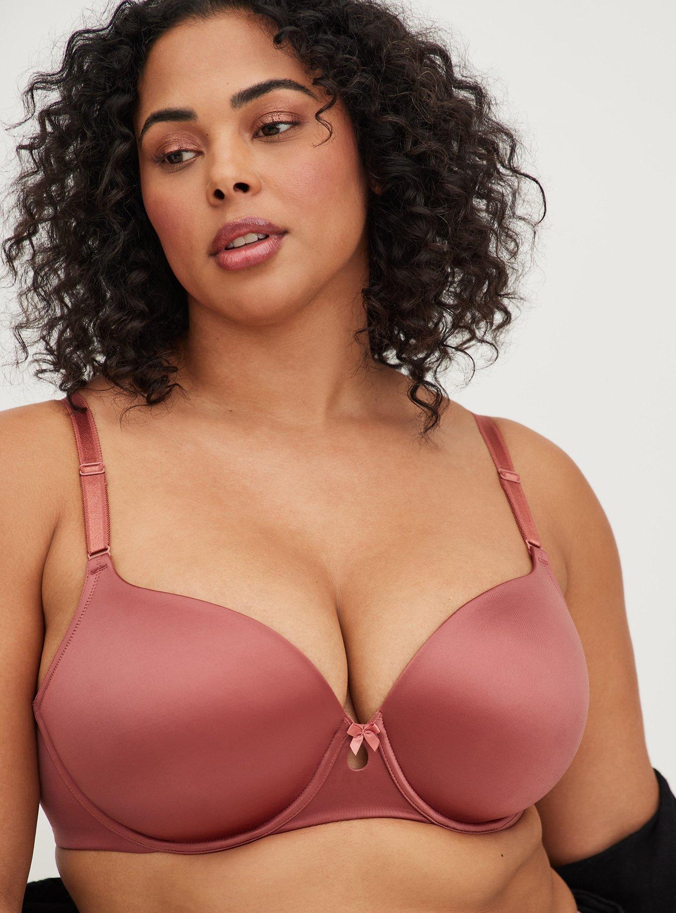 Women's Bra Plus Size Smooth Underwire Non Padded Full Coverage T Shirt Bras  (Color : Light pink, Size : 40B) : : Clothing, Shoes & Accessories