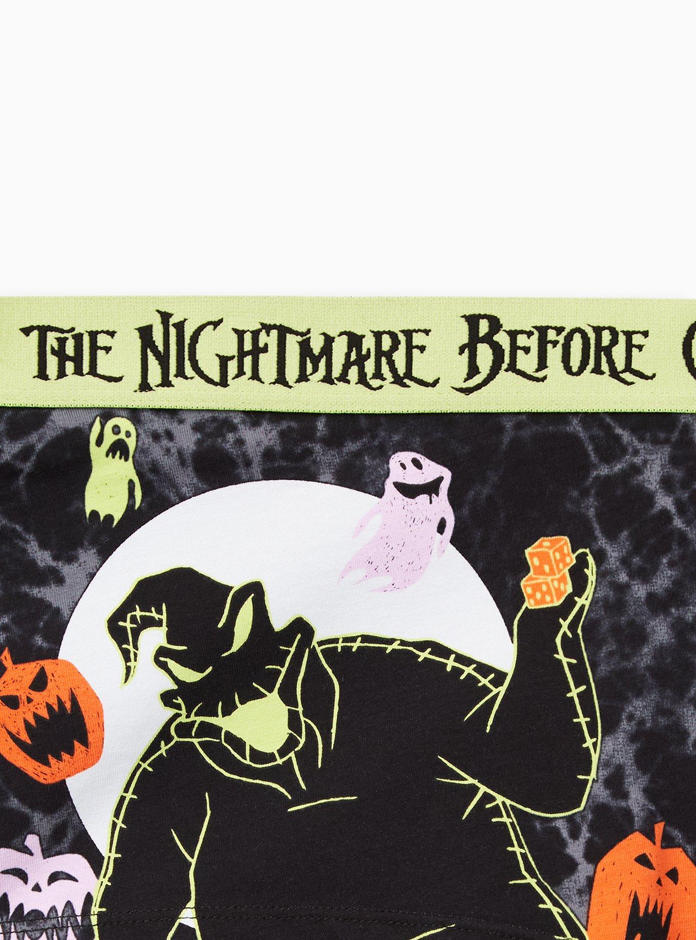 Plus Size Boyshort Panty - Cotton The Nightmare Before Christmas Black, MULTI, alternate