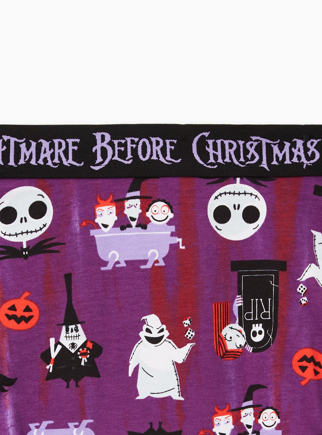 Plus Size Brief Panty - Cotton The Nightmare Before Christmas Purple, MULTI, alternate