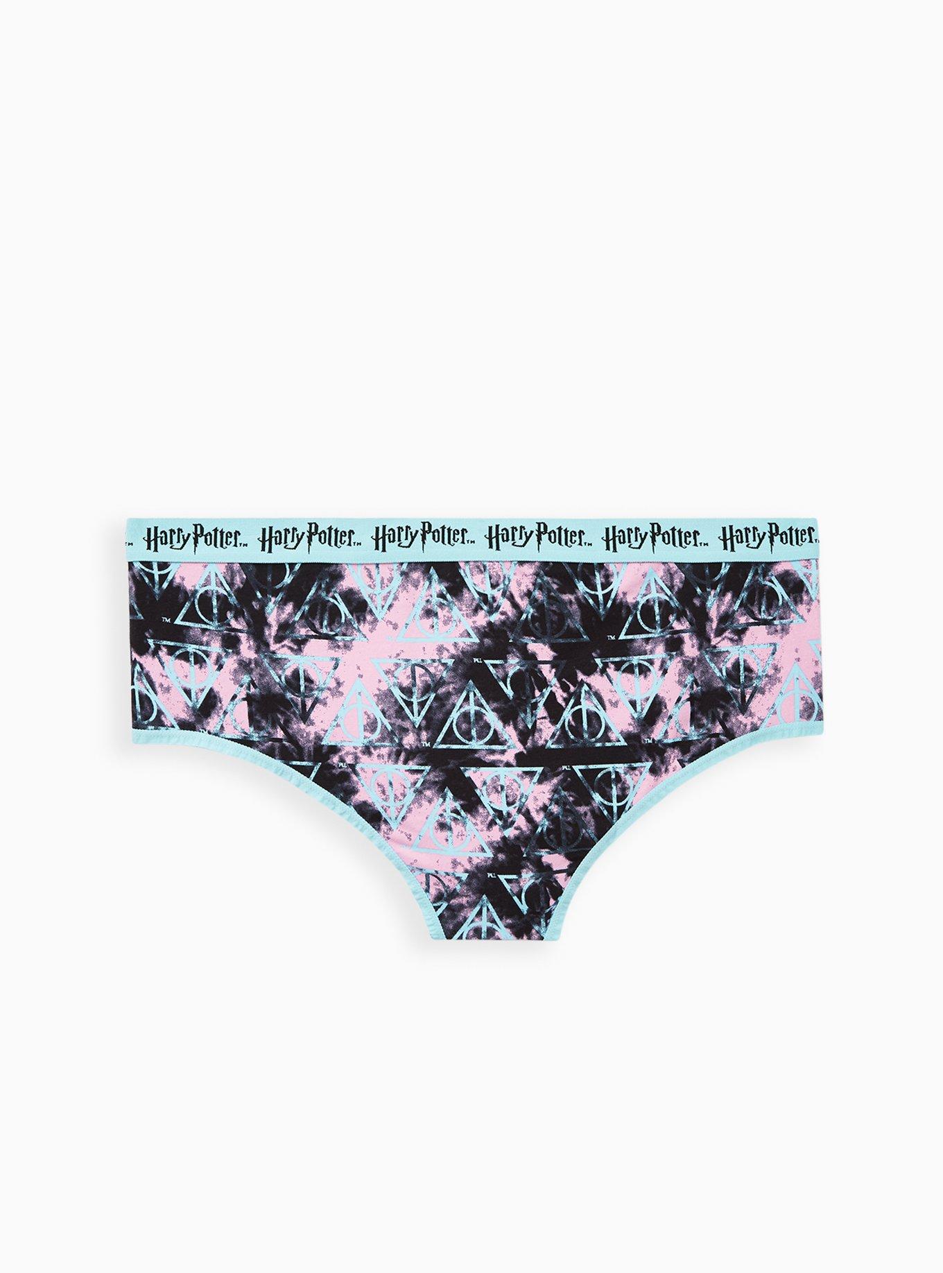 Plus Size Cheeky Panty - Cotton Harry Potter Deathly Hallows Purple, MULTI, alternate