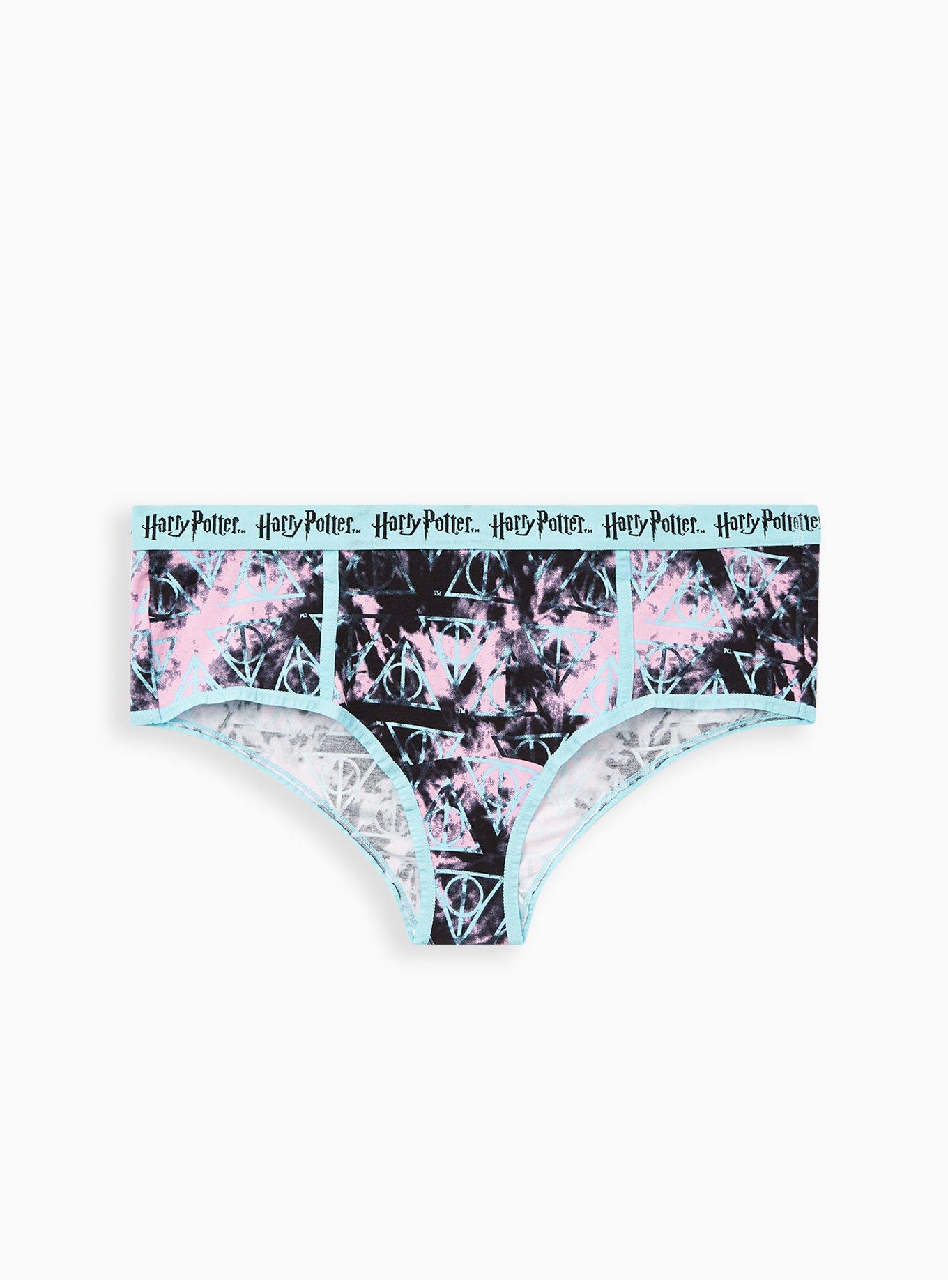 Plus Size Cheeky Panty - Cotton Harry Potter Deathly Hallows Purple, MULTI, hi-res