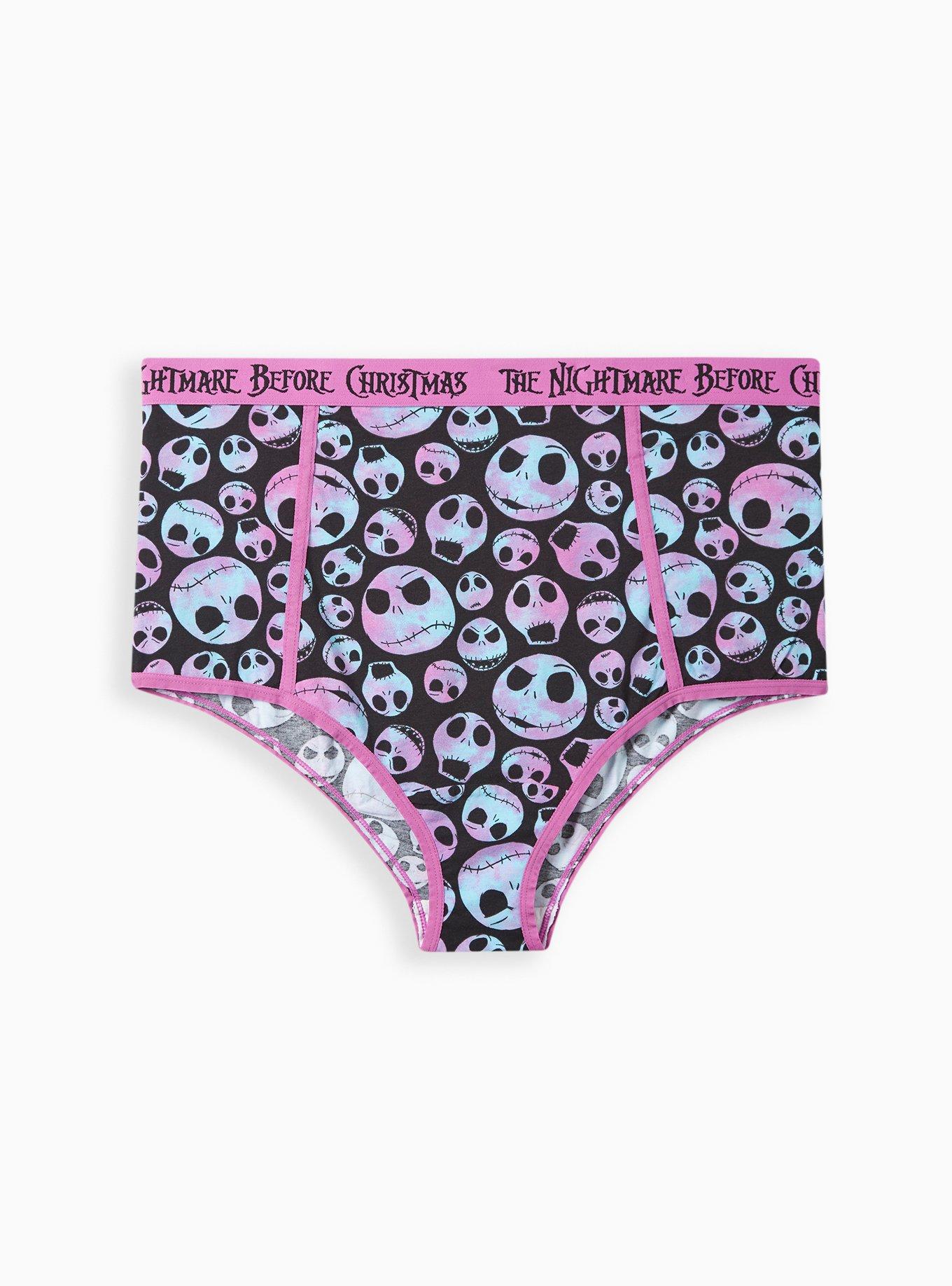 Plus Size - The Nightmare Before Christmas High Waist Panty - Cotton Jack  Black - Torrid