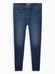 Sky High Skinny Premium Stretch High-Rise Jean, DARK BLUE, hi-res