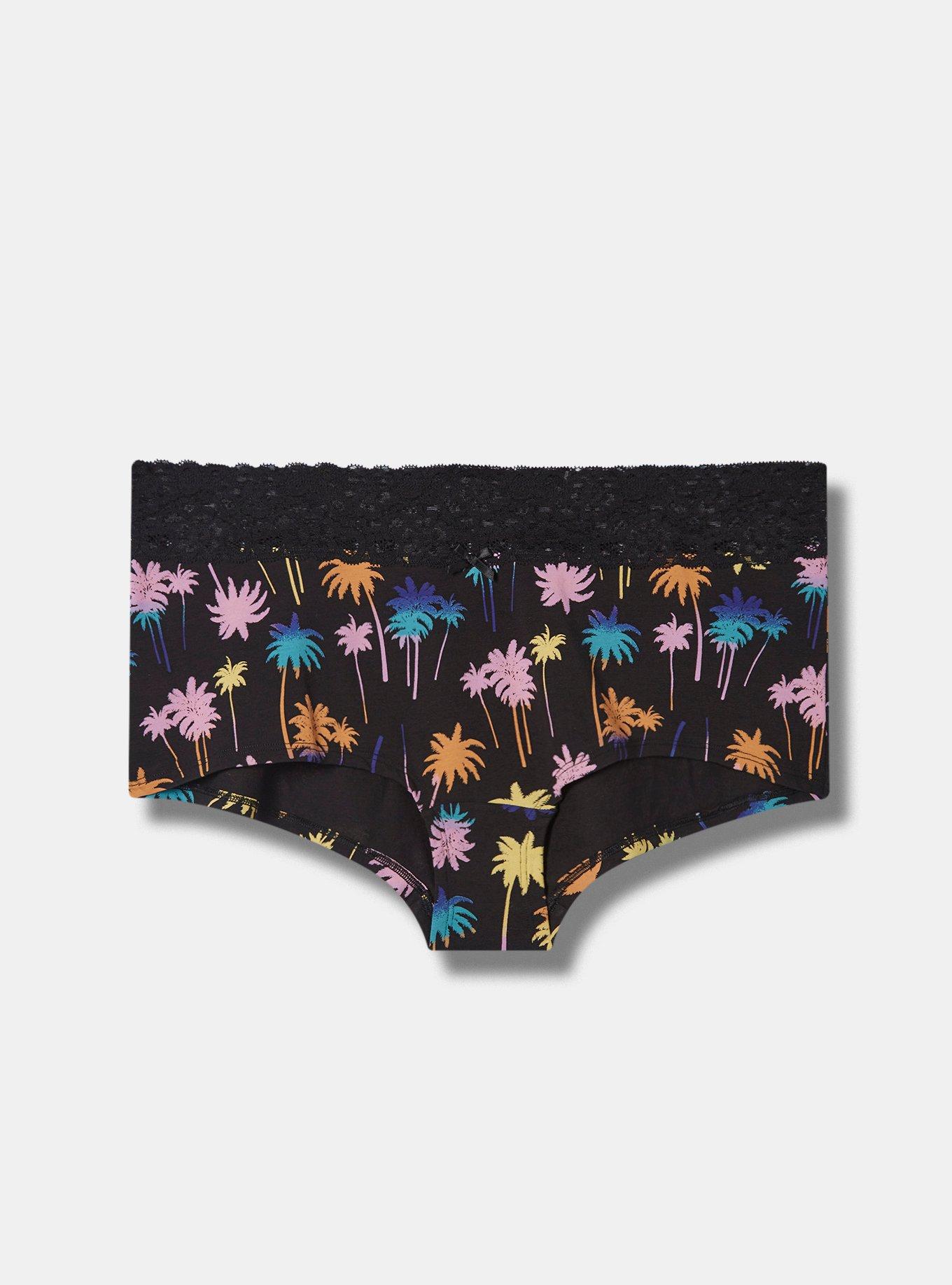 Plus Size Cotton MidRise Boyshort Lace Trim Panty Torrid