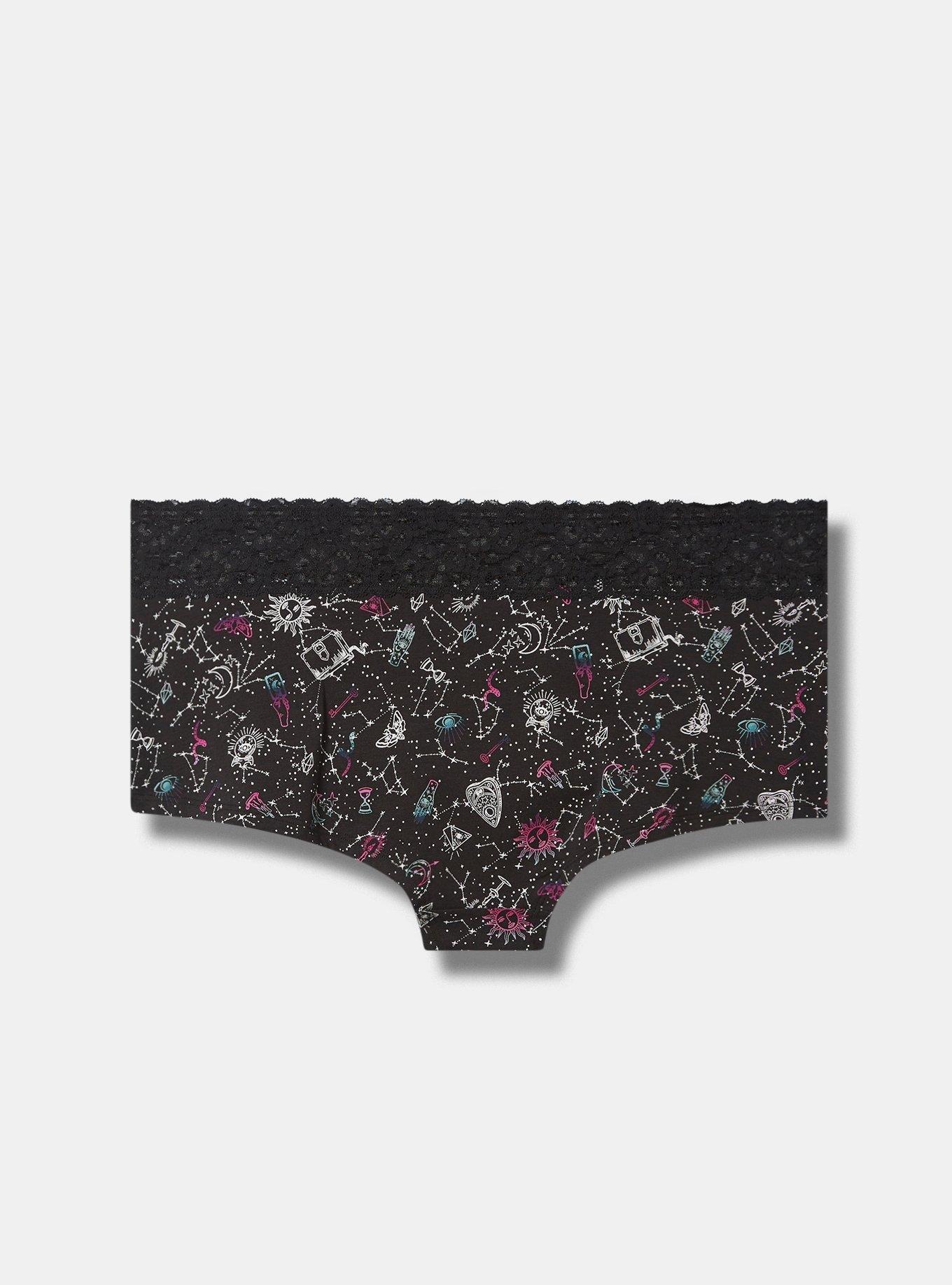 Cacique Gray Floral Print Full Brief Underwear Women's Size 34/36 NEW