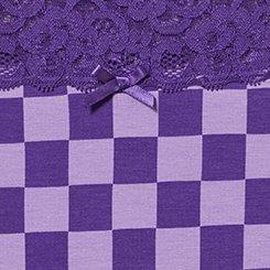 Cotton Mid-Rise Boyshort Panty, CHECK ME OUT PURPLE, swatch