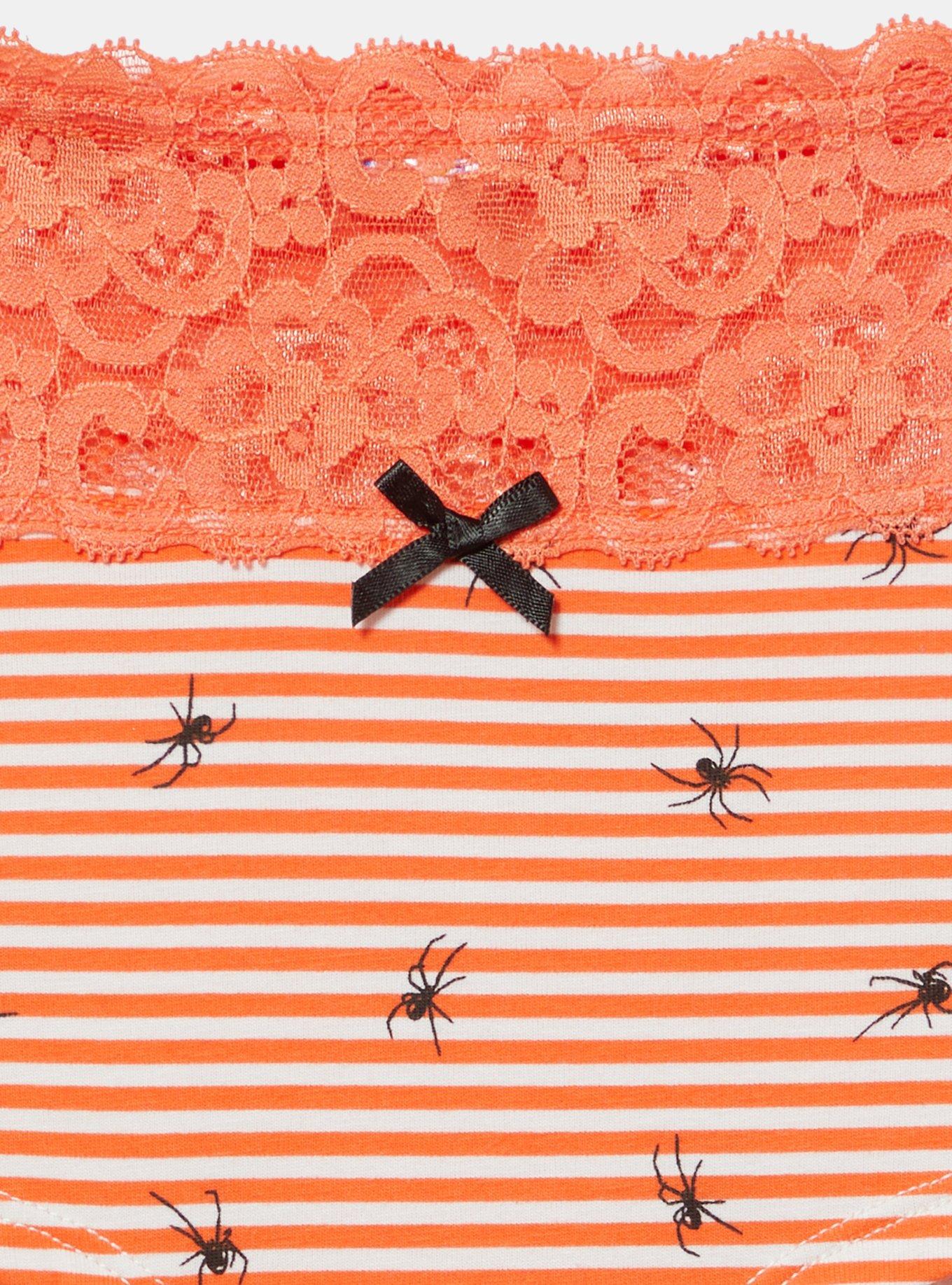 Cotton Mid-Rise Lace Trim Boyshort Panty