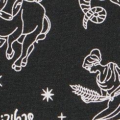 Cotton Mid-Rise Lace Trim Boyshort Panty, WHATS YOUR SIGN RICH BLACK, swatch