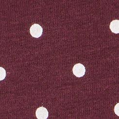 Plus Size Cotton Mid-Rise Lace Trim Boyshort Panty, CHIC DOT WINETASTING, swatch