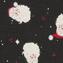 Plus Size Cotton Mid-Rise Lace Trim Boyshort Panty, VINTAGE SANTA SMALL RICH BLACK, swatch