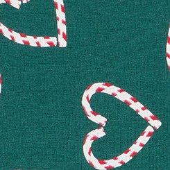 Plus Size Cotton Mid-Rise Lace Trim Boyshort Panty, LOVE CANDY CANE JUNE BUG, swatch