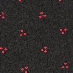 Plus Size Cotton Mid-Rise Lace Trim Boyshort Panty, AMOS DOTS SMALL RICH BLACK, swatch