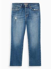 Plus Size Stovepipe Straight Classic Denim High-Rise Jean, BLUE BLAZER, hi-res