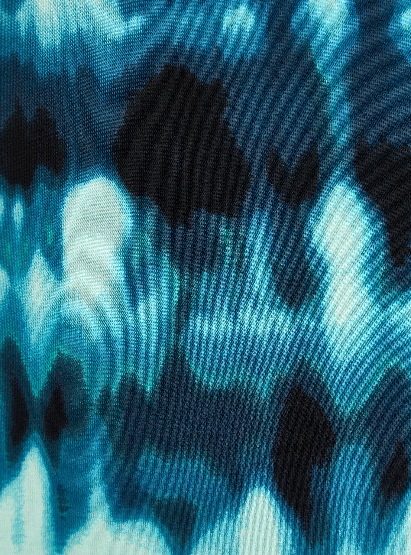 Mini Super Soft Tee Shirt Dress, TIE DYE BLUE, alternate