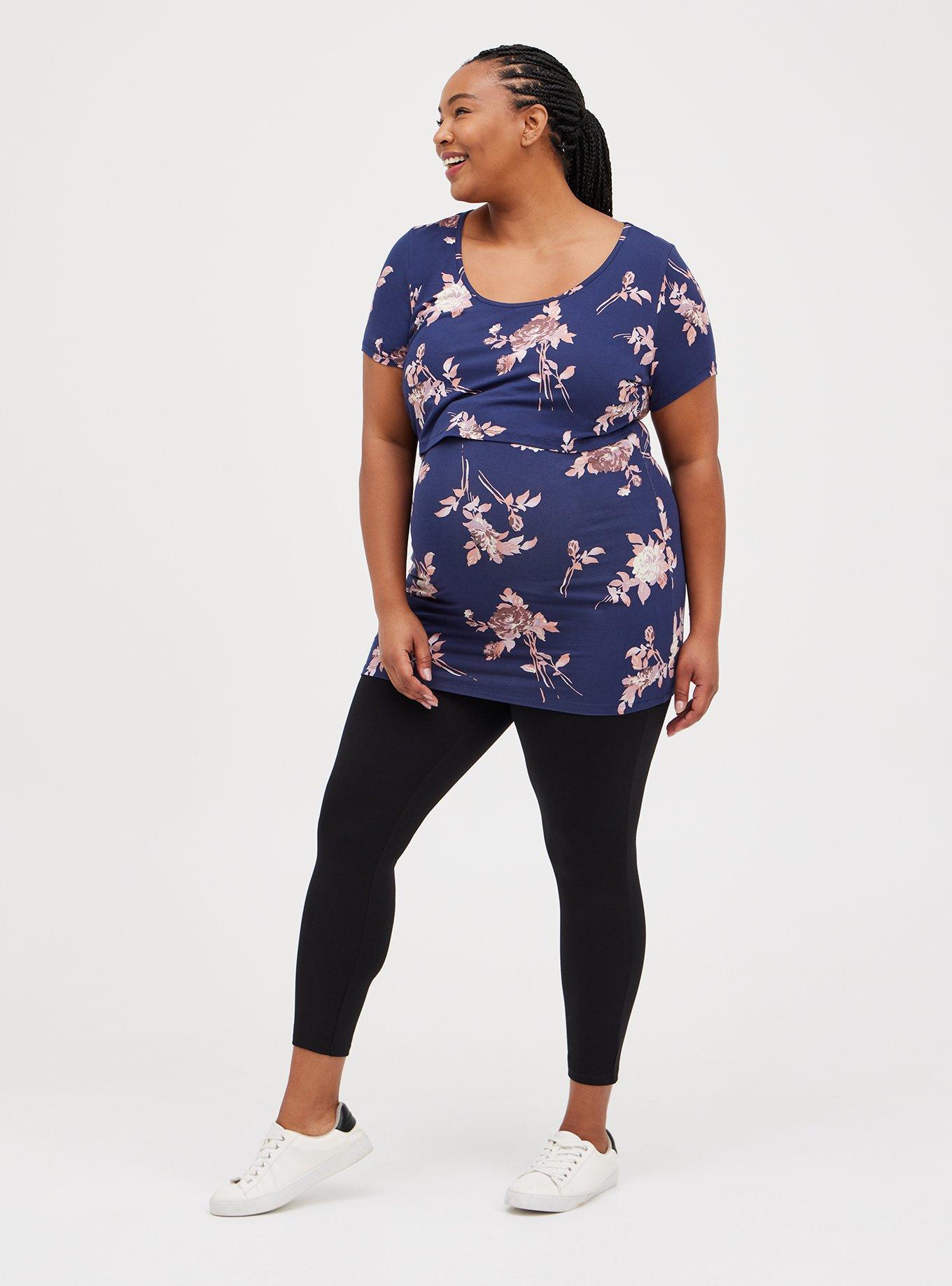 Plus Size - Maternity Super Soft Scoop Neck Nursing Short Sleeve Tee -  Torrid